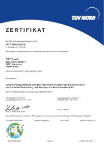 Zertifikat IATF 16949-2016