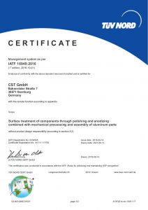 Zertifikat IATF 16949-2016